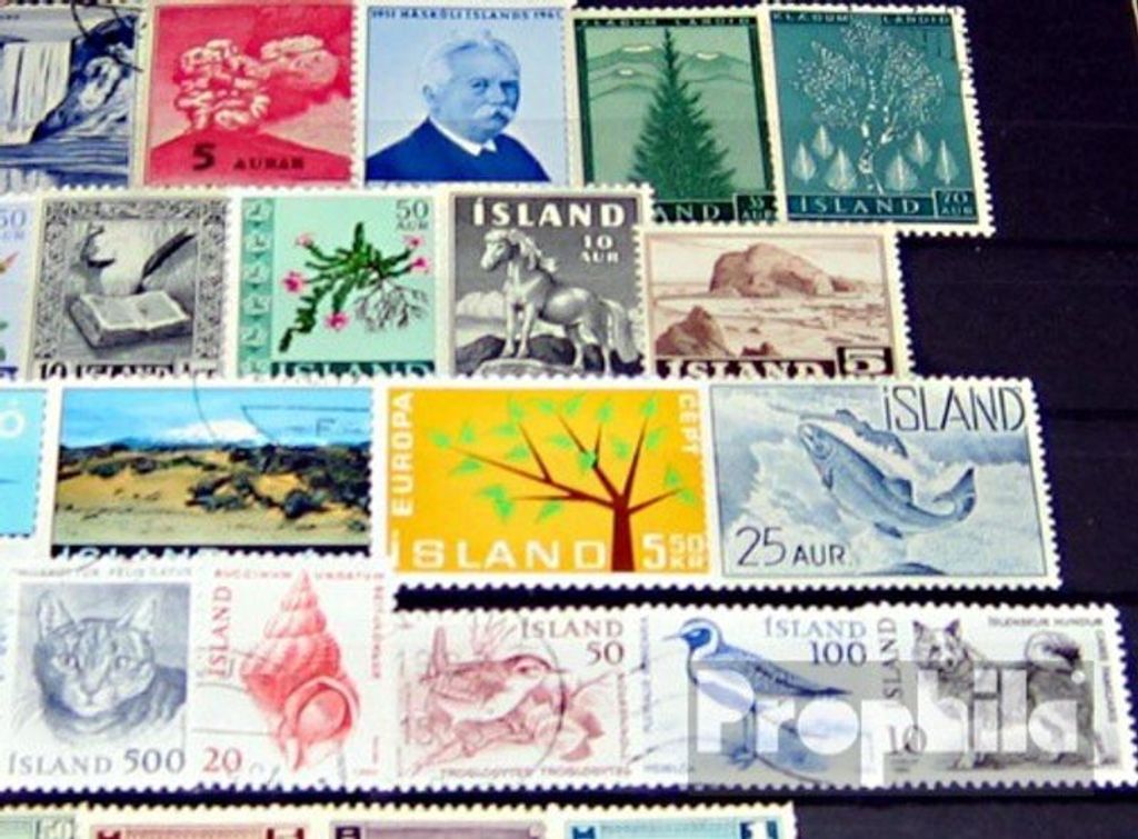 Briefmarken Island 25 verschiedene Marken