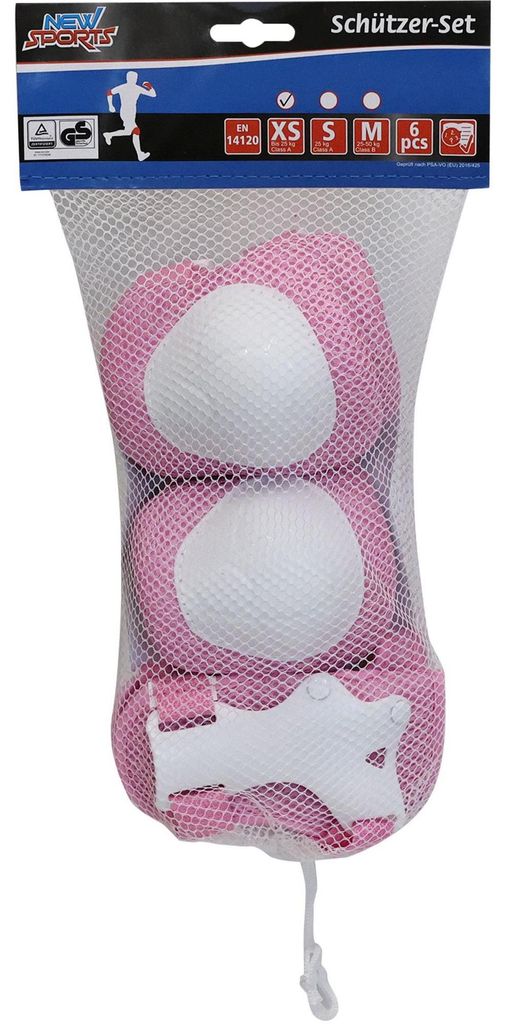 New Sports Schutzset Kinder rosa XS bis 25kg Skate Fahrrad