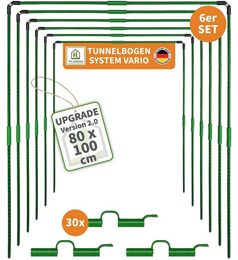 TTL GARDEN Vario 80 Tunnelbogen System 6er Set – 80x100cm + Produktbild 
