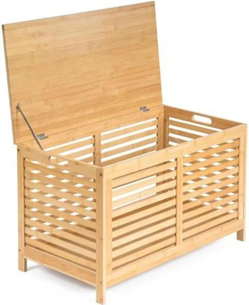 Boîte de rangement G21 en bambou véritable, dimensions 76 x 40 x 45 cm