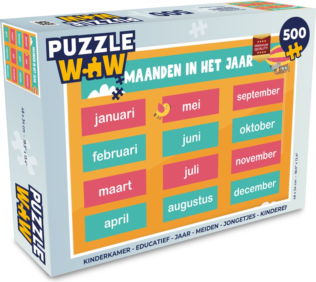 MuchoWow Puzzle 500 Teile Kindergarten - Bildung - Jahr - Mädchen - Jungen - Kinder - 500 Teile - Kinder - Selberbauen - Puzzlespiele