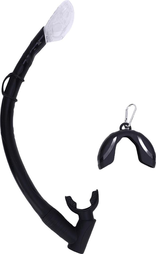 Freediving Schnorchel 2 in 1 Silikon stromlinienförmiges weiches flexibles Roll -Up -Faltrohr für Tauchen Schwarz