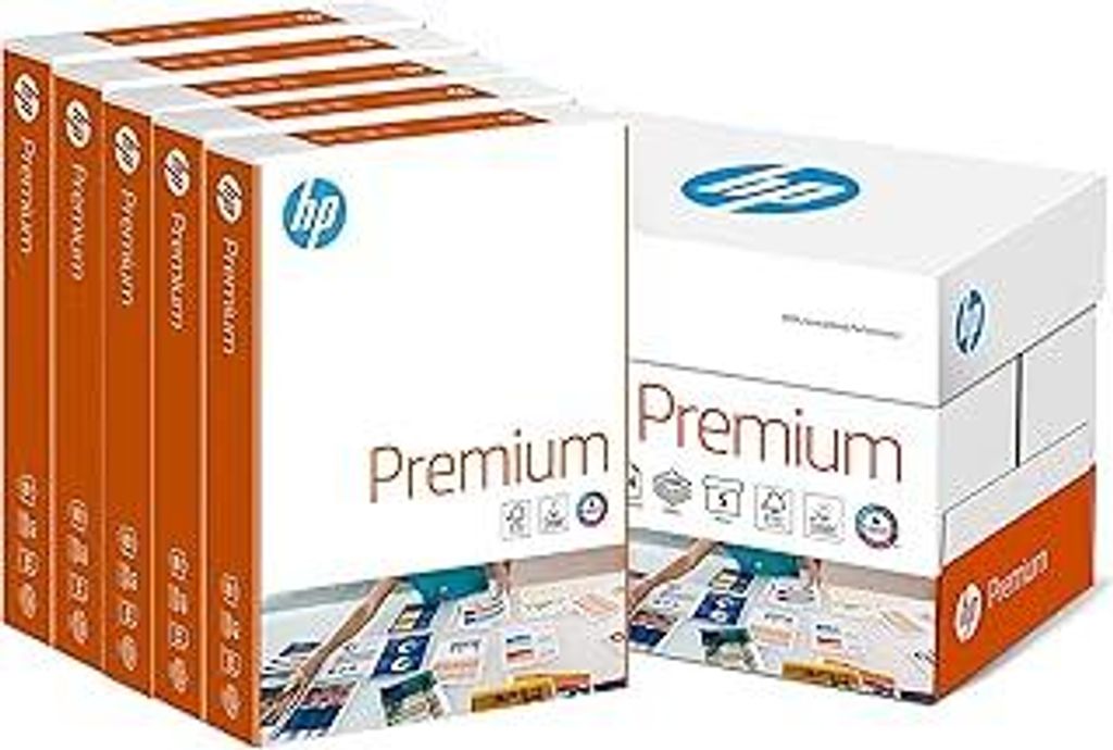 HP Premium CHP 852 Kopierpapier, 90g/m² A4, 2.500 Blatt (5x500 Blatt), extraglatt, weiß - intensive Farben, scharfes Schriftbild