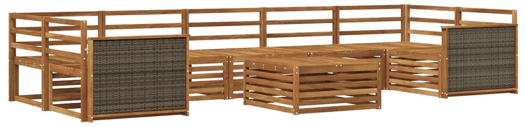 vidaXL Outdoor-Sofagarnitur 8 pcs Natur Massivholz Akazie