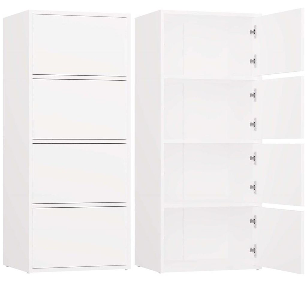 ALMA WHITE Kommode mit 4 Türen und 4 Einlegeböden Produktbild 