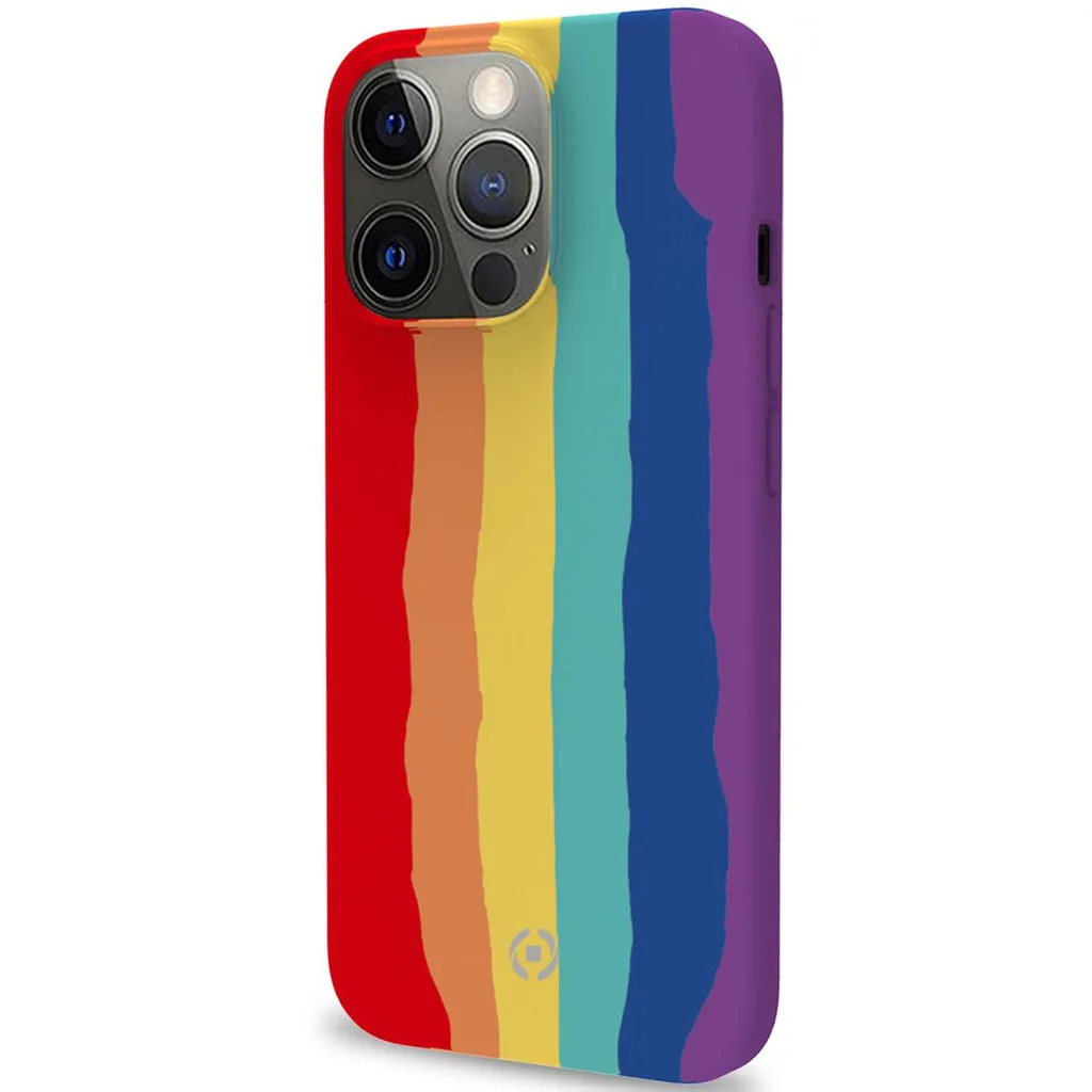Celly RAINBOW iPhone 13 Pro Max Cover Multicolore Silicone Soft-Touch