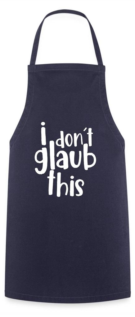 Spreadshirt I Don't Glaub This TV Meme Dschungel Kochschürze, One size, Navy