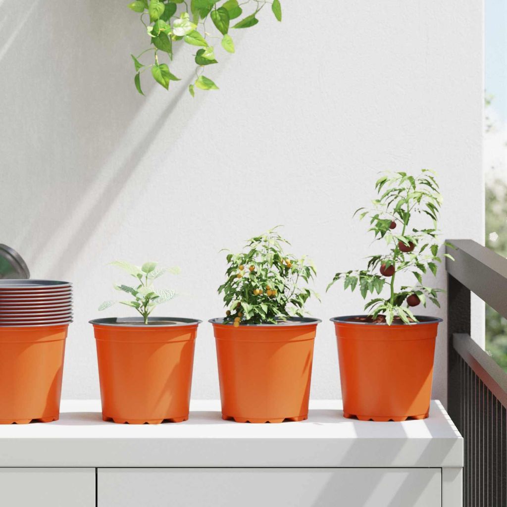 Maison Exclusive - Blumentopf 100 pcs Terrakotta Ø 15 x 13 cm Kunststoff