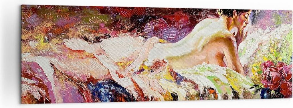 Bild auf Leinwand - Leinwandbild - Frau Modell - 160x50cm - Produktbild 