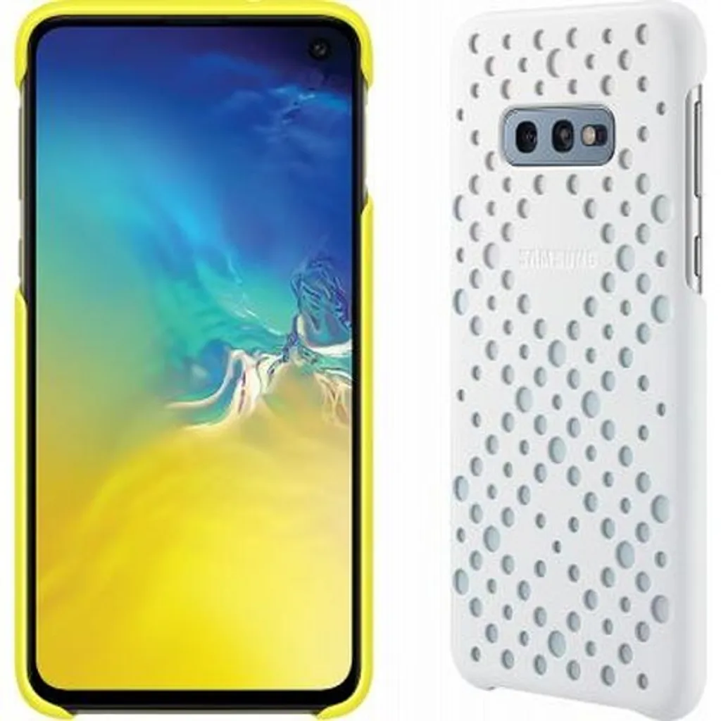 Coque Samsung EF-XG970CW perforée Blanc et Jaune pour Galaxy S10e - 3