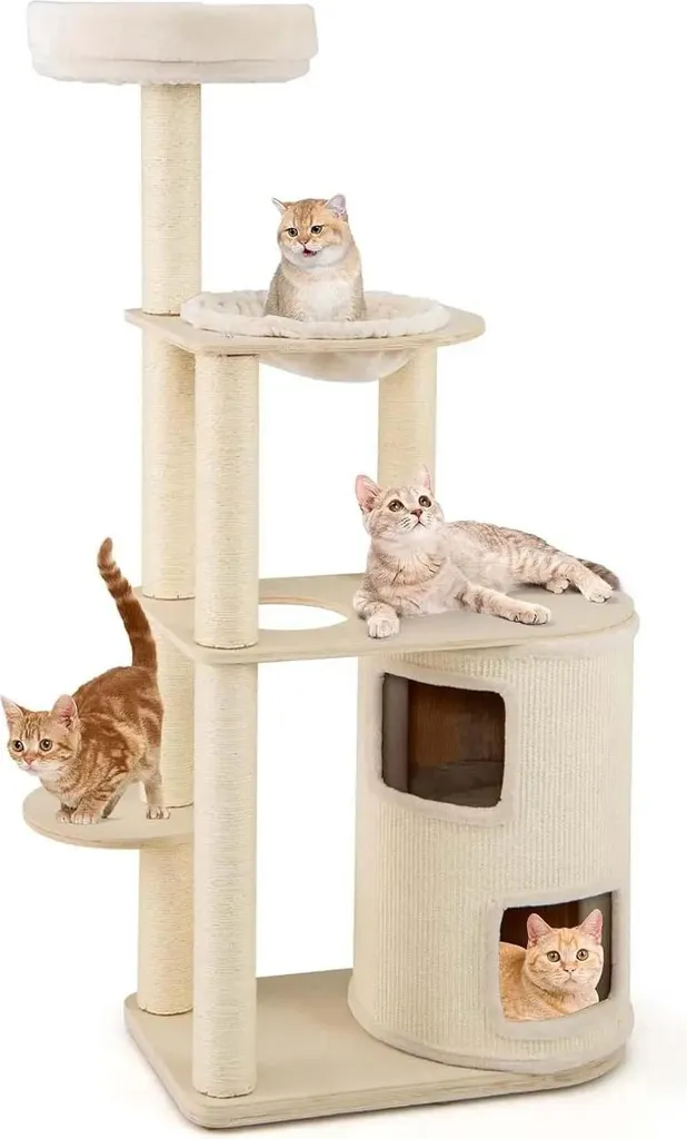 Arbre à chat stable en bois pour protéger vos meubles des griffures