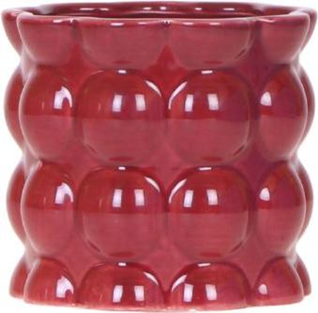Kolibri Home | Baumwolle Shine Übertopf - Red - Ø9cm
