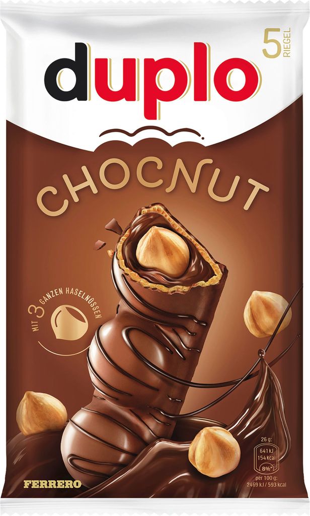 Duplo Chocnut z orzechami laskowymi jako przekąska pomiędzy Zdjęcie produktu 