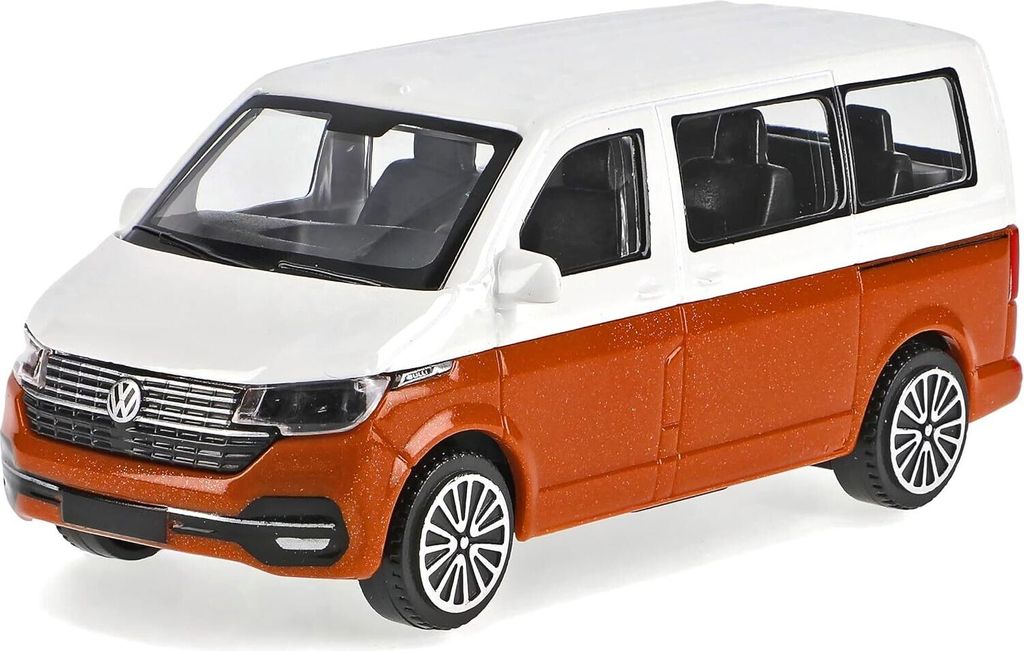 Bburago Volkswagen T6.1 Bus orange metallic/weiss 2020 Produktbild 1