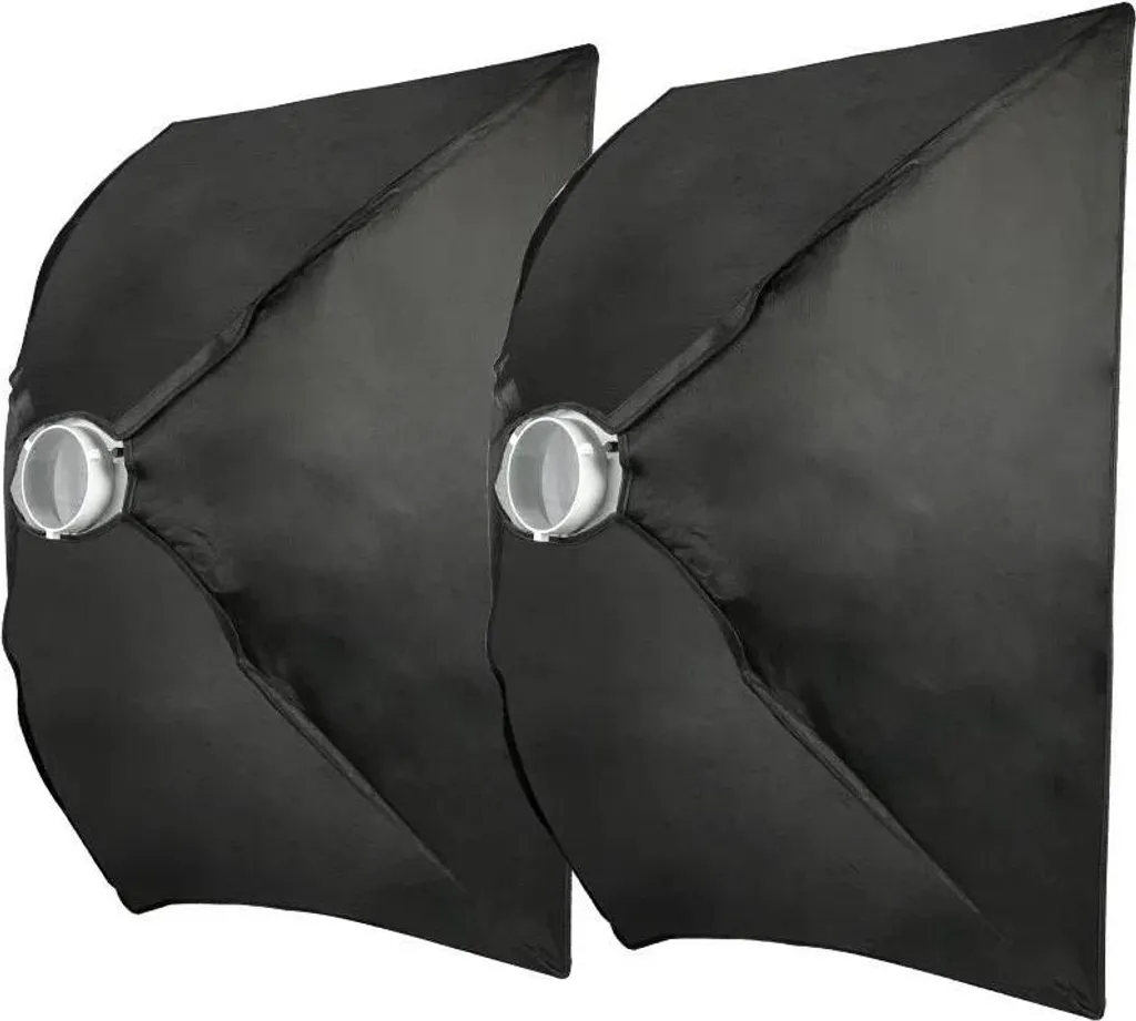 Pack éclairage pour vidéo et portrait avec 2 softbox 60x90 réglables