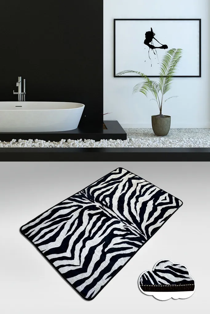 Tapis de bain anti-humidité Mijolnir CHL4467 velours coton absorbant