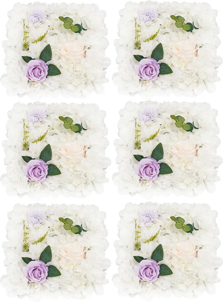 Panneaux muraux fleurs 3D rose mat 15x15 pouces lot de 6 haute densité