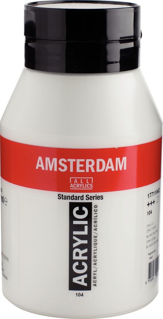 Amsterdam Standard Series Acrylfarbe Flasche 1000 ml Zinkweiß 104