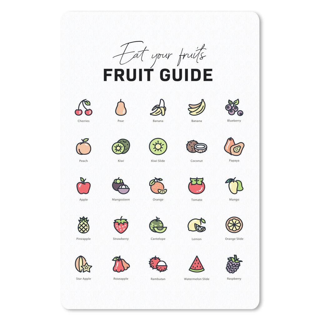 MuchoWow Mauspad Mousepad Küche - Lebensmittel - Obst 40x60 cm - Mousepads - Maus Mat - Pad - Mausunterlage - Schreibtisch Accesoire