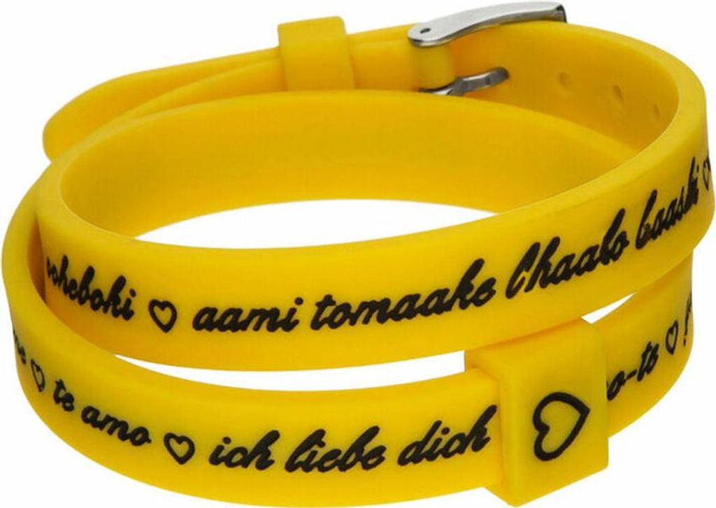 Damenarmreif il mezzometro I LOVE YOU SILVER - BRACCIALE IN SILICONE/SILICONE BRACELET