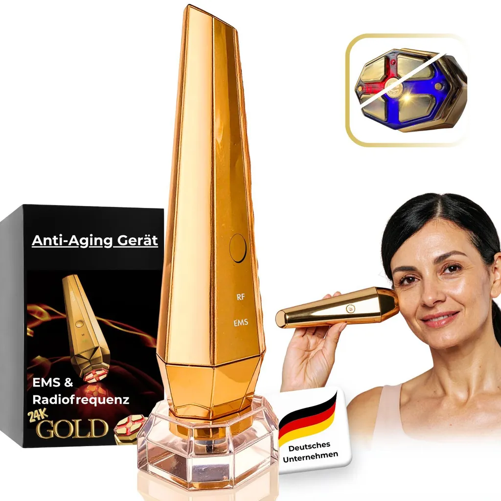 Appareil EMS Golden Glow lifting visage anti-rides micro-courant