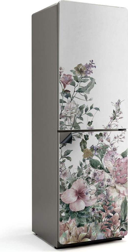 Blumenmuster in der Natur – Magnetische Kühlschrank Abdeckung – Dekorfolie magnetisch Küche – Kühlschrank Magnet Deko – selbstklebende M...