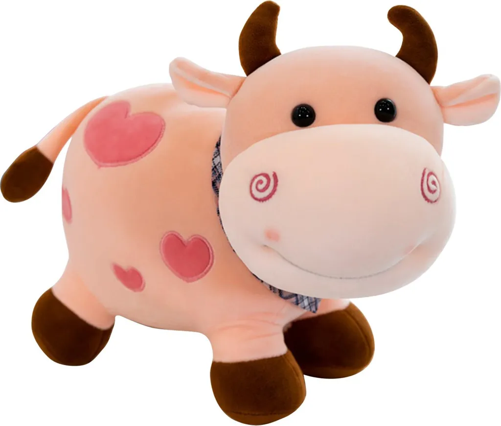 Doudou vache en peluche souple, décoration chambre enfant signe Astro