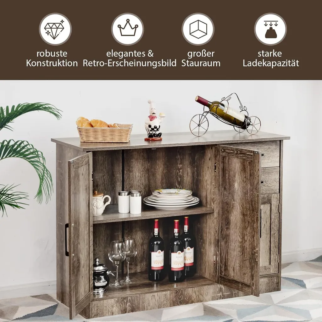 Console de salon boisée 110cm pour optimiser le rangement de la maison
