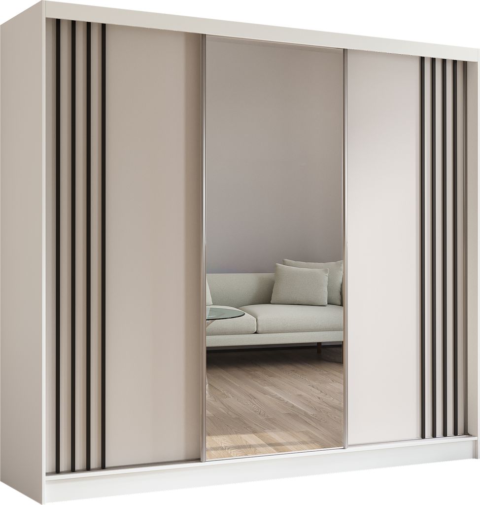 Masseno Schiebetürenschrank NELVIA 240 cm Kleiderschrank Produktbild 