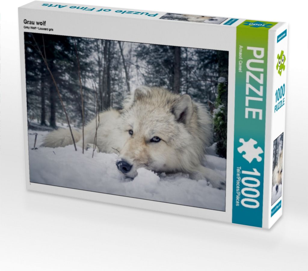 Calvendo Grau wolf 1000 Teile Puzzle quer 640x480mm, Camel Arnaud; 7446704