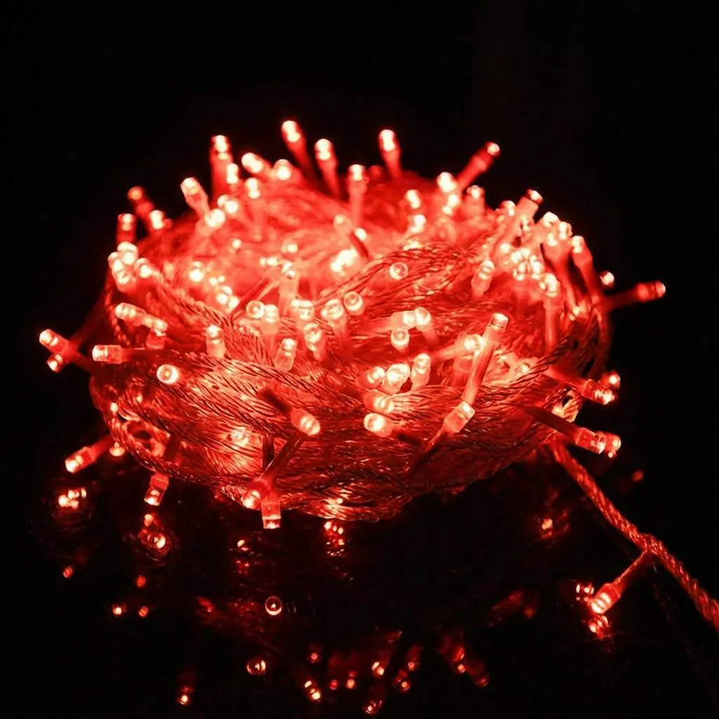 Fairy Lights Rosso 10M per Camera e Giardino | Decorazione LED 8 Mode