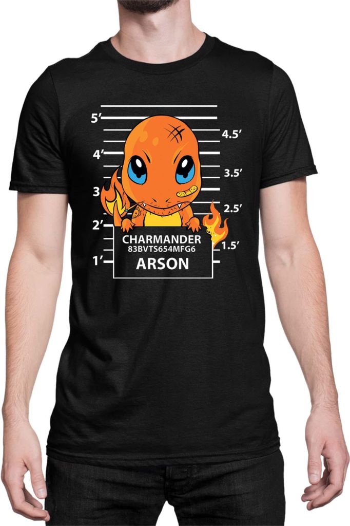 Herren T-Shirt Japan Manga Anime Comics Pokemon 023, Man 3XL / Schwarz