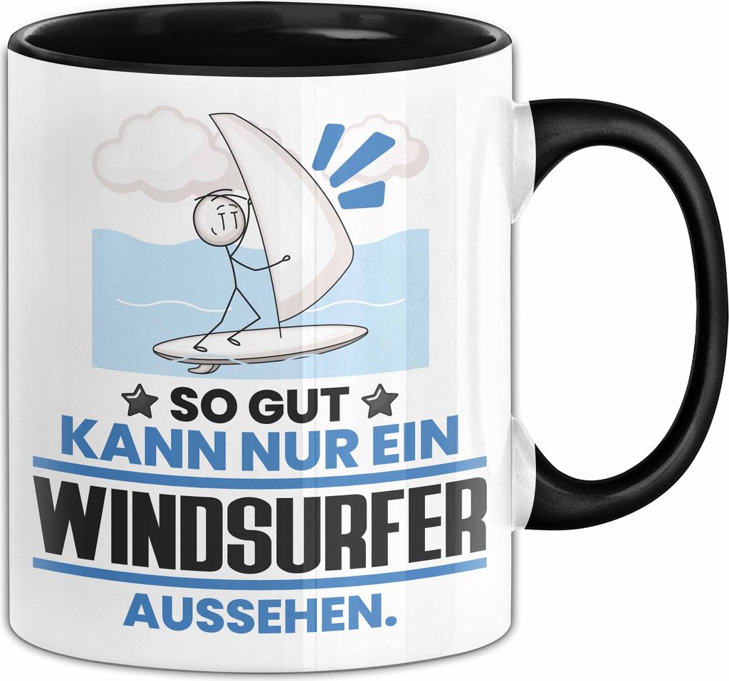 Windsurfer Geschenk Tasse So Gut Kann Nur Ein Windsurfer Aussehen Geschenkidee Kaffee-Becher (Schwarz)
