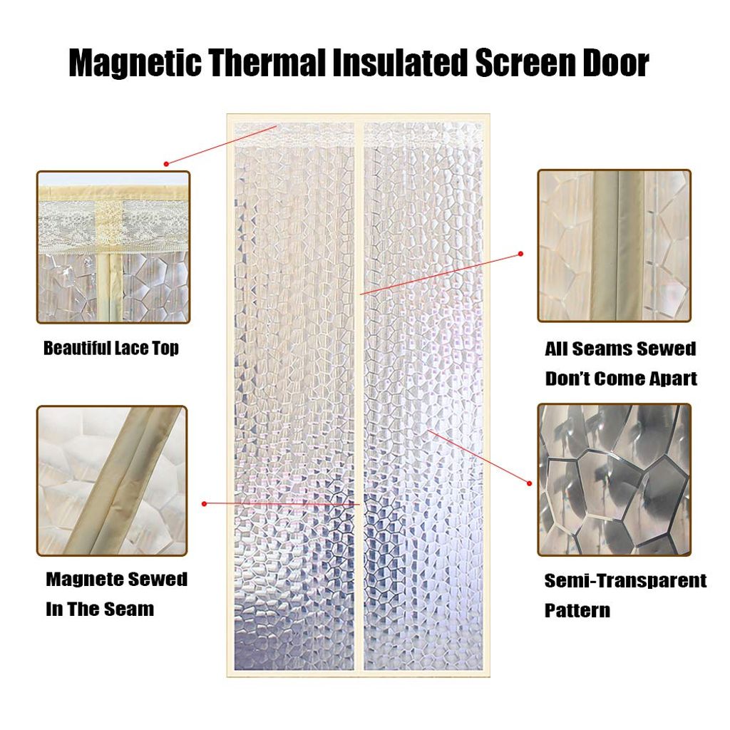 Wärmeschutzvorhang Magnet Thermo Türvorhang