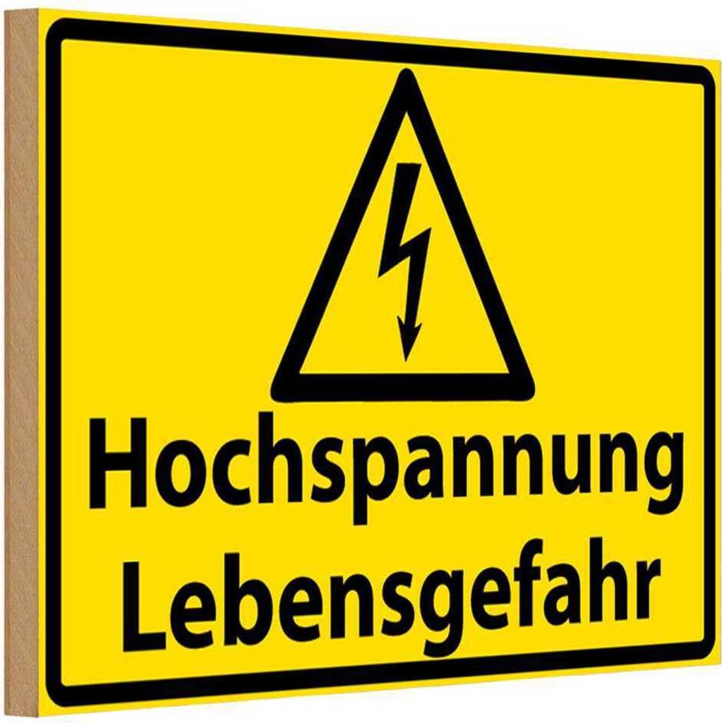 vianmo Holzschild 20x30 cm Hochspannung Lebensgefahr Dekoration