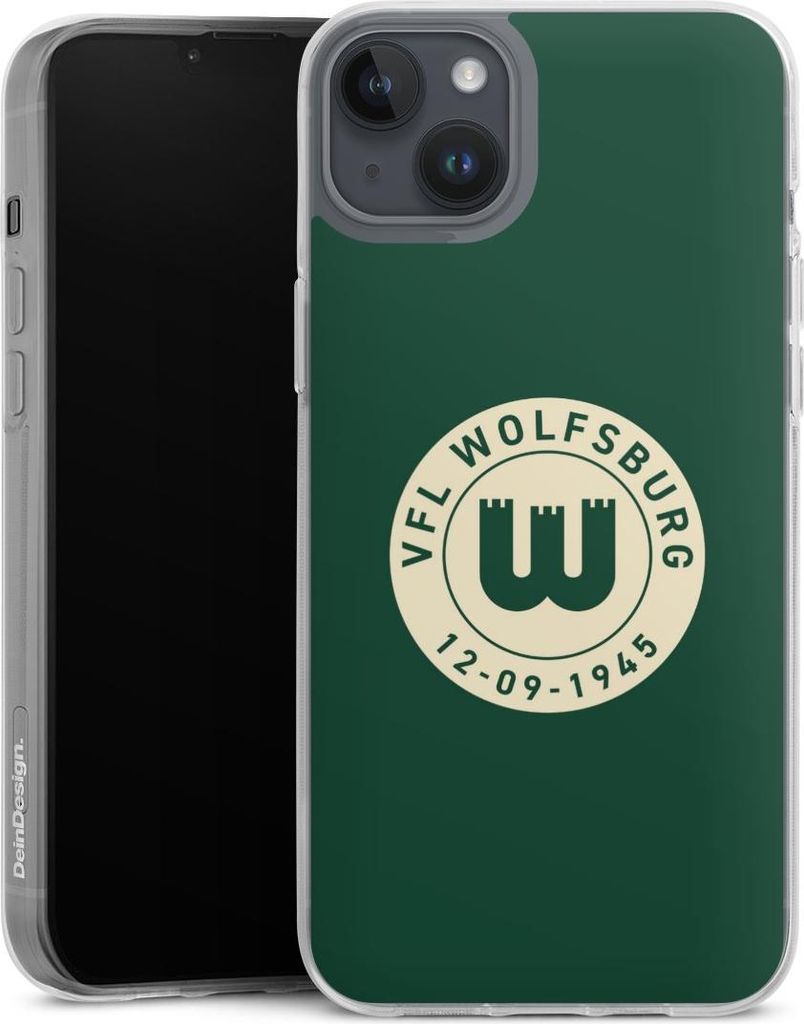 DeinDesign Handyhülle für Apple iPhone 14 Plus Silikon Hülle Case Smartphone Schutzhülle Offizielles Lizenzprodukt VfL Wolfsburg 80 Jahre