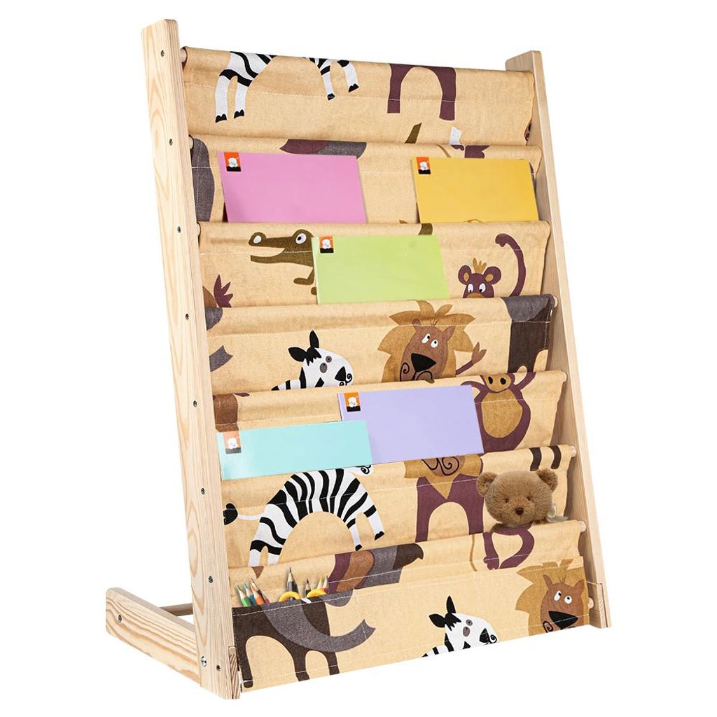 6-Ebenen Bücherregal für Kinder,Aufbewahrungsregal für Bücher, Schulmaterialien, für Kinderzimmer oder Kindergarten 80x60x30cm