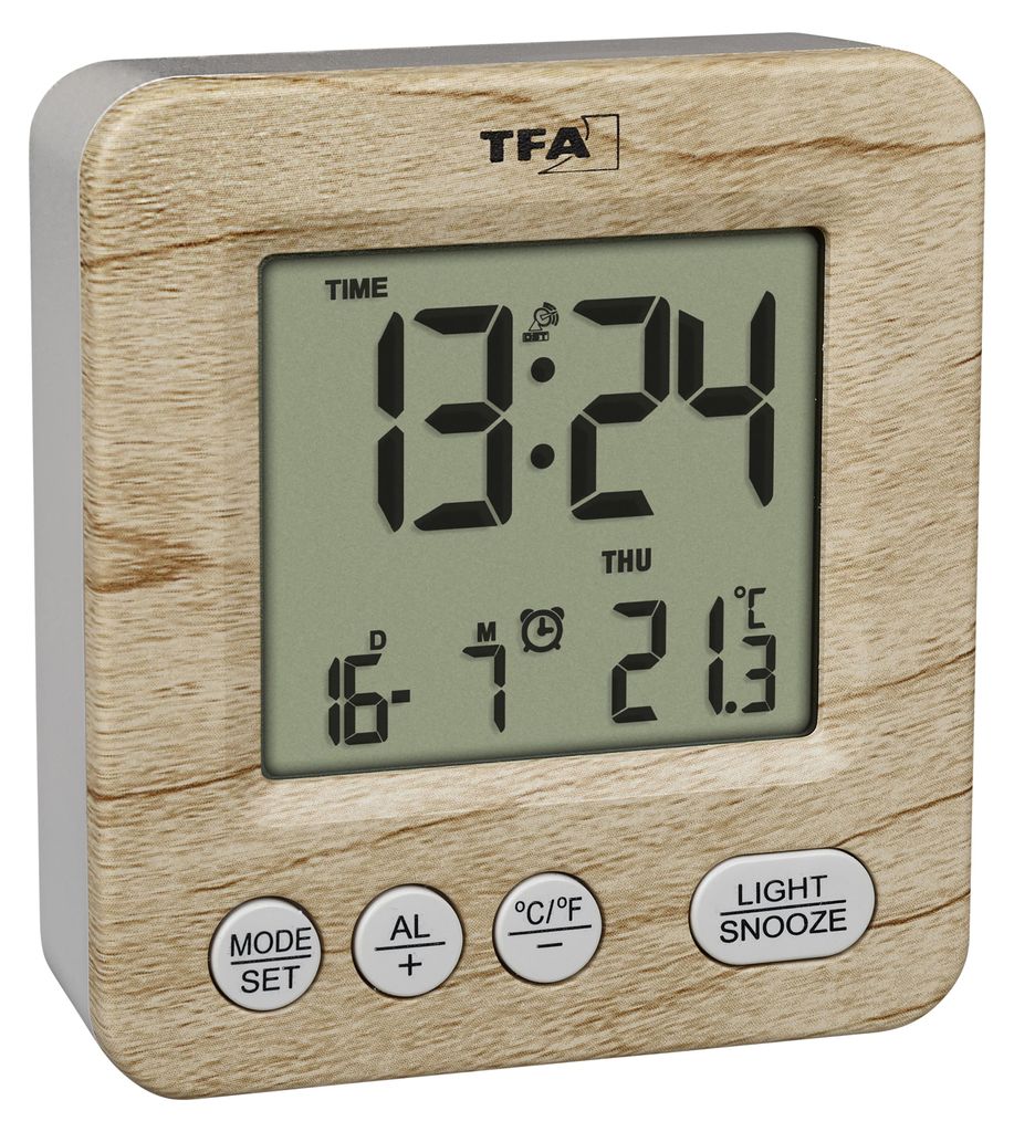TFA Digitaler Funkwecker NOX 60.2567.08, holzoptik Produktbild 