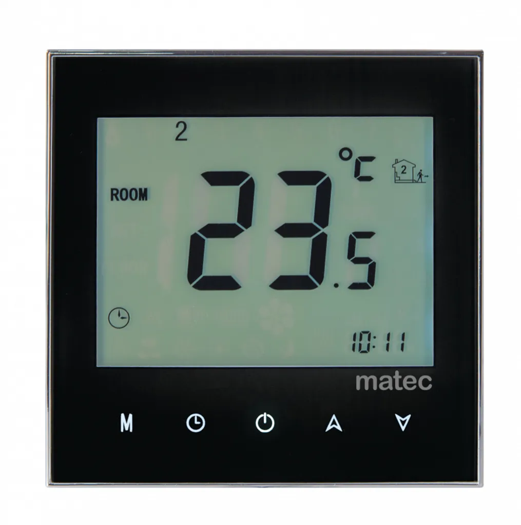 Thermostat programmable encastrable blanc RTD-02 MATEC Zamel pour maison