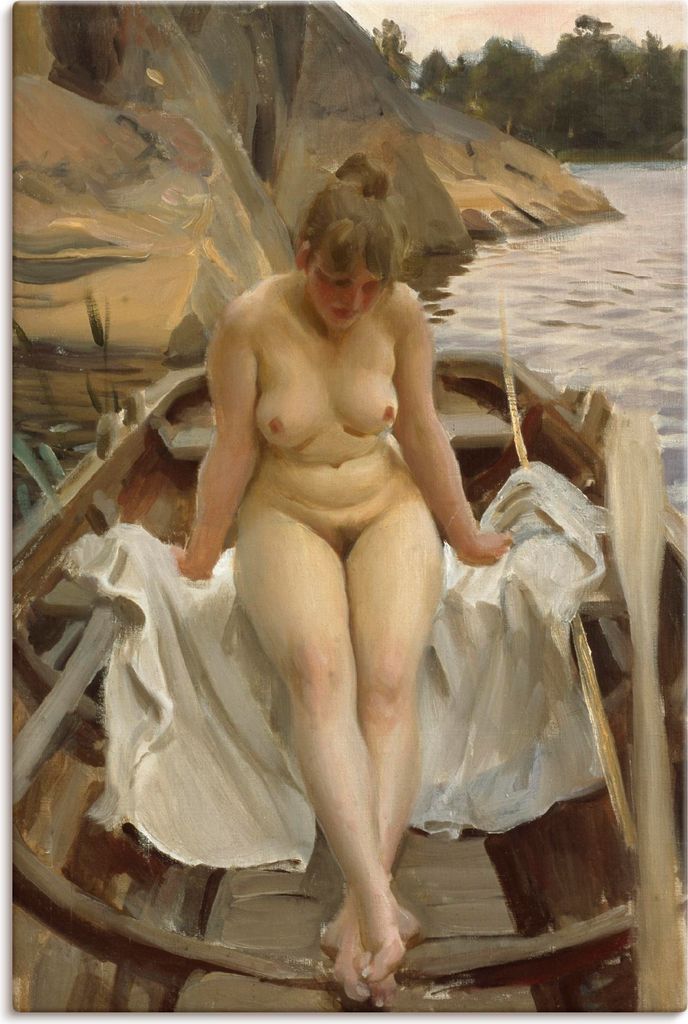 ARTland Leinwandbild In Werners Ruderboot Größe: 20x30 cm