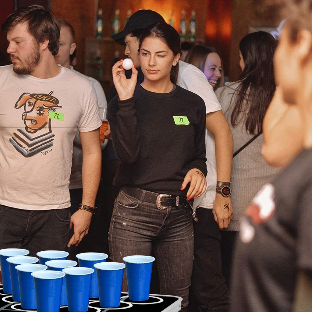 XMTECH Game Tables Beer Pong Table Set včetně 5 míčků a 100 Obrázek produktu 4