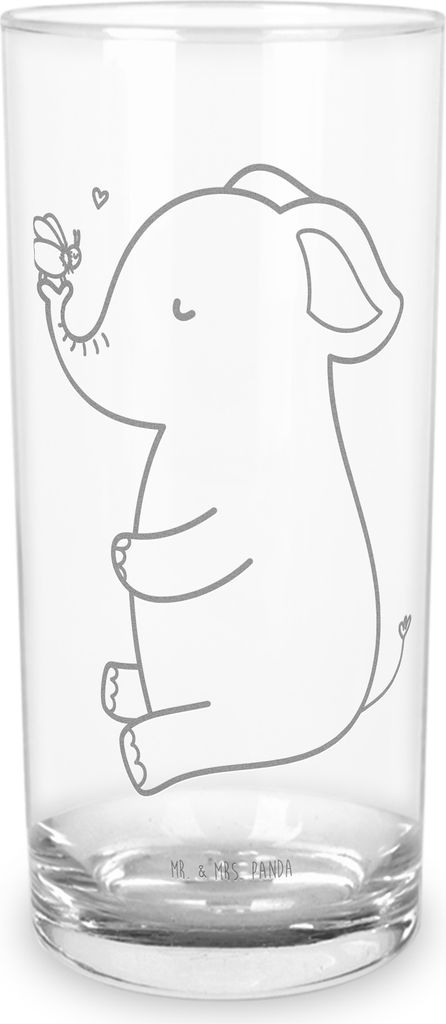 Mr. & Mrs. Panda Tumbler Elefant Biene 200 ml - Transparent - Geschenk, Lustige Sprüche, Hochzeitsgeschenk, Jahrestag, Liebe, Longdrinkglas, Liebe...