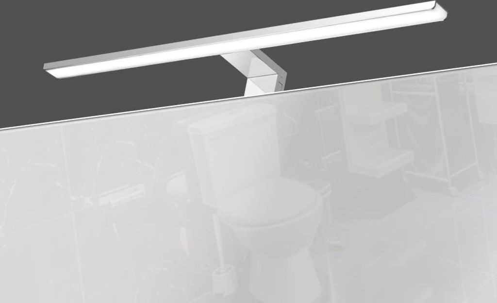 Kalb Aurinko Lampe Salle De Bain LED Miroir Chrome 300mm Blanc Neutre - Montage 3-en-1