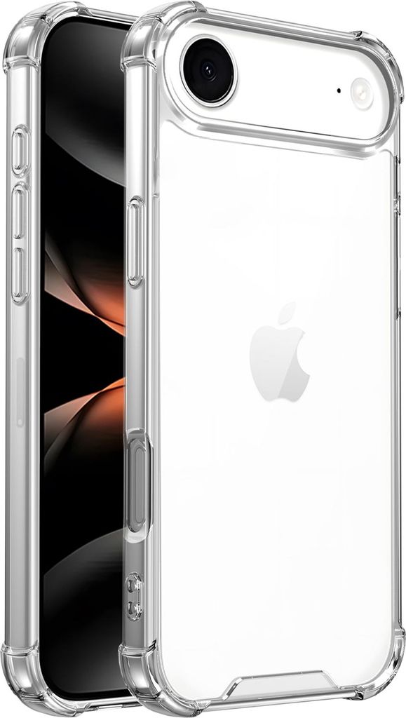 Transparent Hülle für iPhone Air, Hybrid Klar Rückseite TPU Bumper Stoßfeste Handyhülle