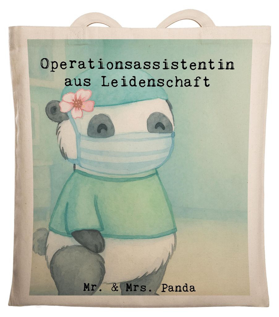Mr. & Mrs. Panda Tote Bag Operationsassistentin Leidenschaft Design - Weiß - Geschenk, Ausbildung, Tragetasche, Shopping Tasche, Jutebeutel, OTA, ...