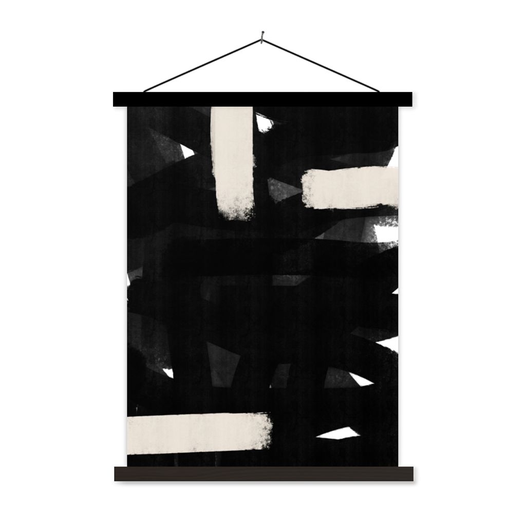 MuchoWow Textilposter Abstrakt - Pastell - Minimalismus 40x53 cm mit schwarzem Rahmen - Abbildung