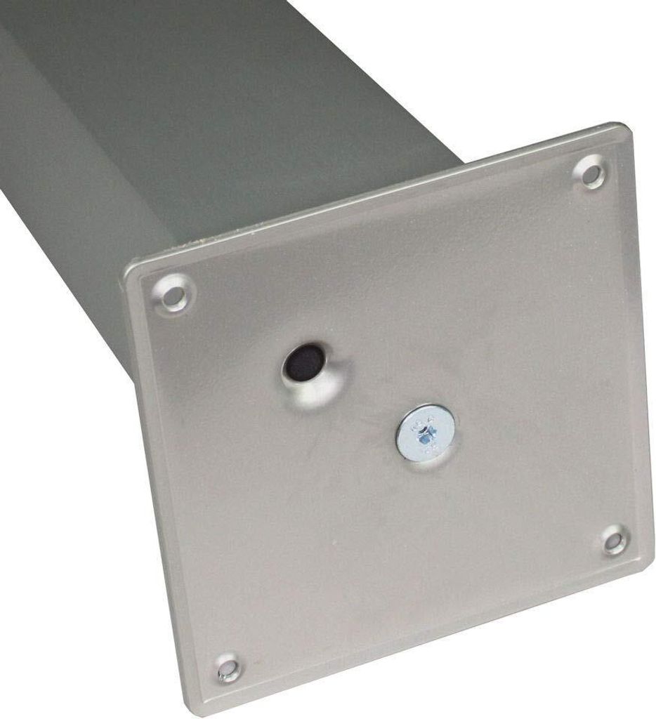 1 Stück Tischbein eckig 100 x 100 Höhe 1100mm Edelstahloptik höhenverstellbar Belastbarkeit 150 kg Stützfuß Möbelbein Schreibtischfuß SOTECH