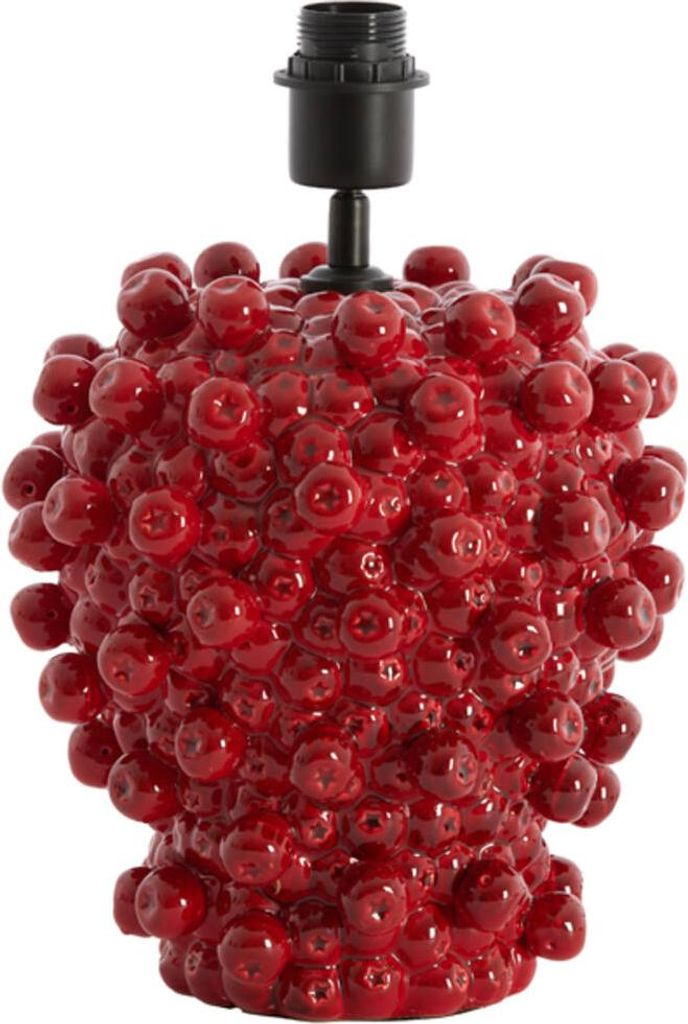 Light & Living - tischlampe - Berries - rot - keramik - Ø 26cm - E27 - 1742779
