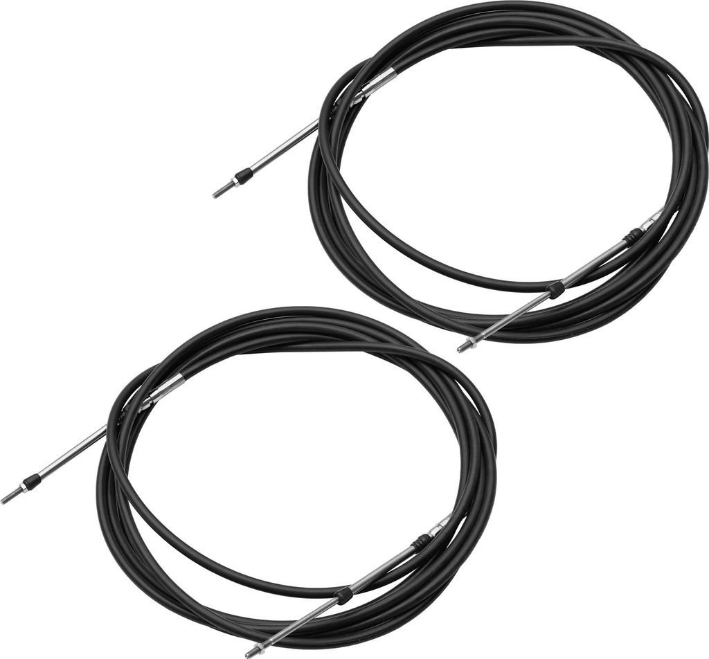 2 Stück Marine Drosselklappen Schaltung M5x0.8 Fernbedienung Box Kabel Schwarz 17ft