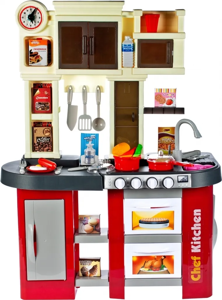 Cuisine enfant XXL interactive avec plaques de cuisson et évier intégré - 2